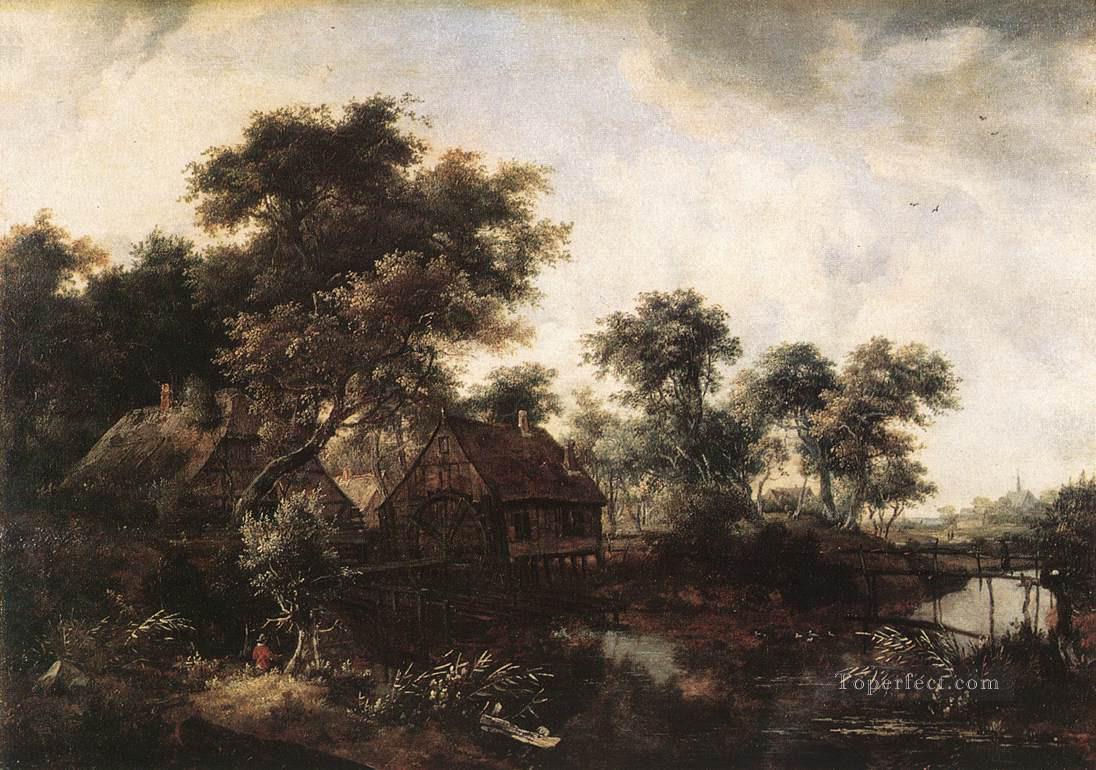 The Water Mill Meindert Hobbema Oil Paintings
